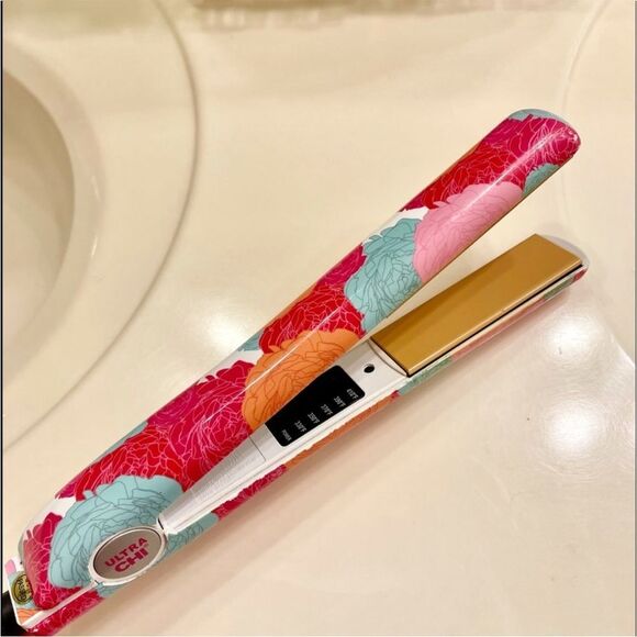 EXCELLENT LIKE NEW CONDITION 1 INCH ULTRA CHI FLORAL FLAT IRON main image 6